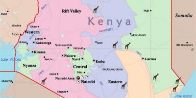 Didelis žemėlapis Kenija