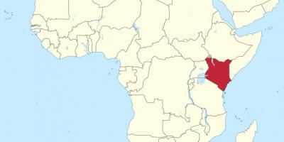 Žemėlapis afrikos rodo Kenija