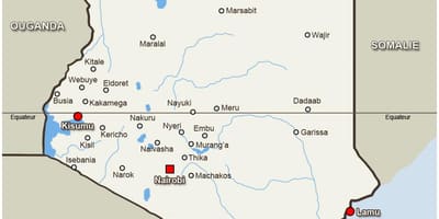 Žemėlapis kitale Kenija