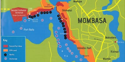 Žemėlapis mombasa, Kenija