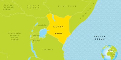 Nairobi, Kenija žemėlapyje
