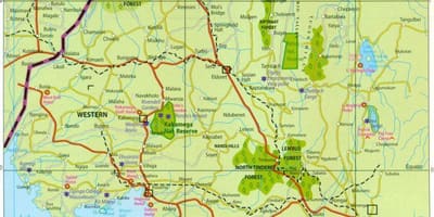 Vakarų provincijos, Kenijos žemėlapyje